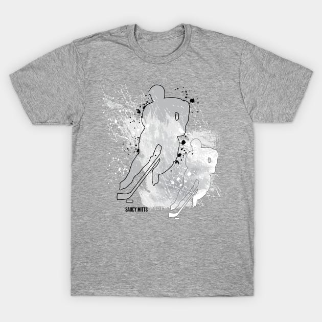 Hockey Player Double Vision T-Shirt by SaucyMittsHockey